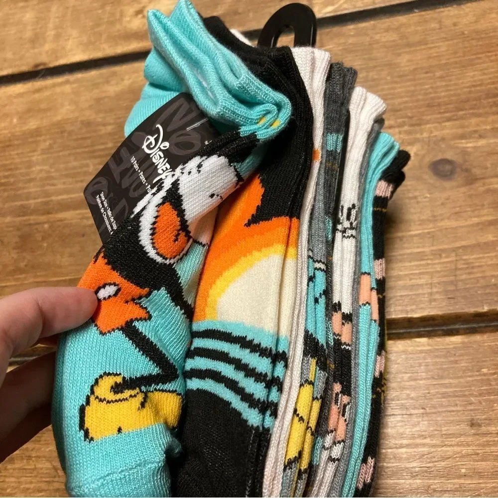 Disney Character Low Cut Socks 10 Pairs NWT Mickey Mouse Donald Duck